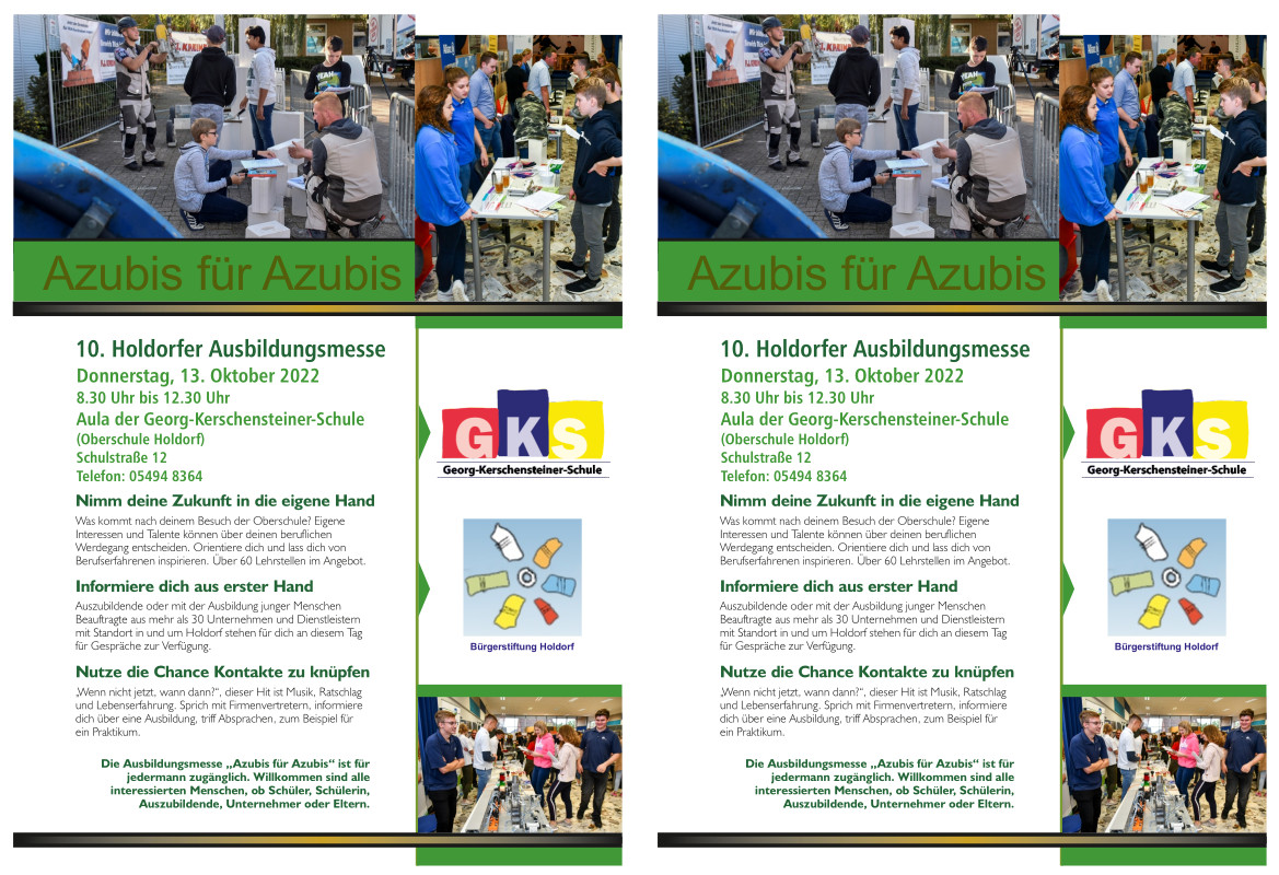 10. Ausbildungsmesse in der Georg-Kerschensteiner-Schule Holdorf