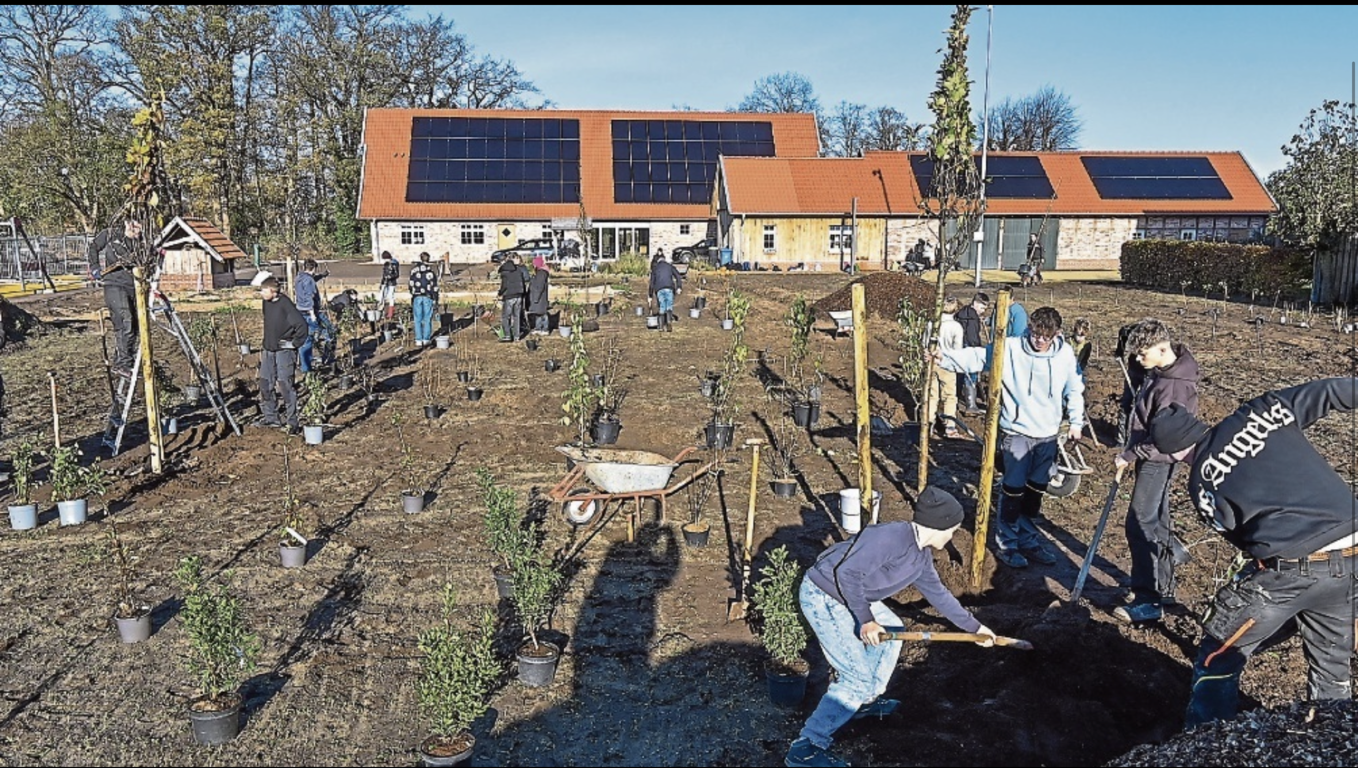 GKS Schülerinnen und Schüler legen Schulgarten im Bürgerpark an