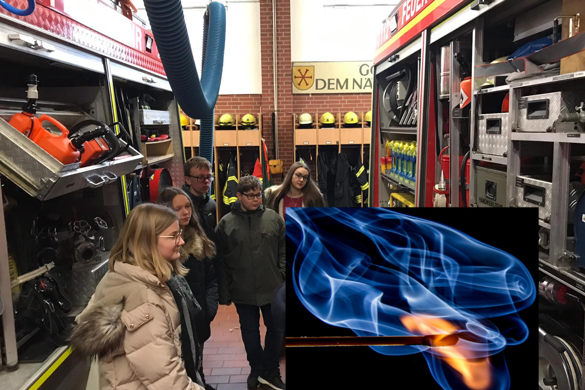 Schulsanitätsdienst besucht Feuerwehr